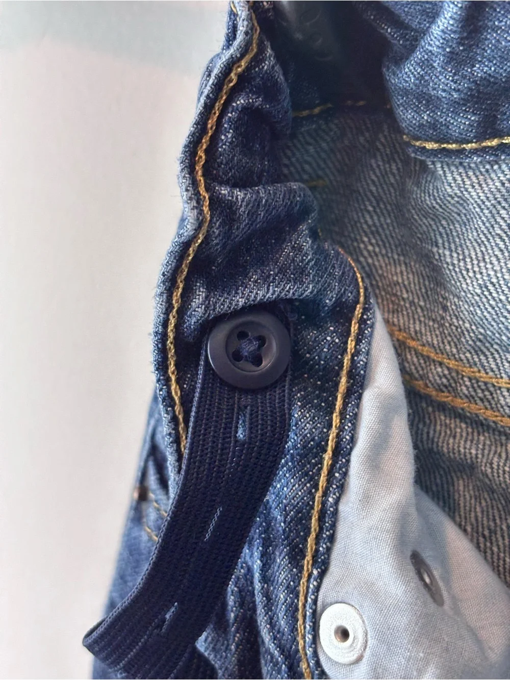 Old Navy Boys Jeans Size 14 Regular Blue Denim Adjustable Waist Straight Leg
